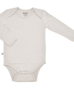 Baby Bodysuit, Long Sleeve, Merino Wool, Oat