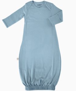 Baby Gown, Merino Wool, 0-6 Months, Blue