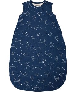 4 Season Classic Baby Sleeping Bag, Merino Wool & Organic Cotton, Night Sky