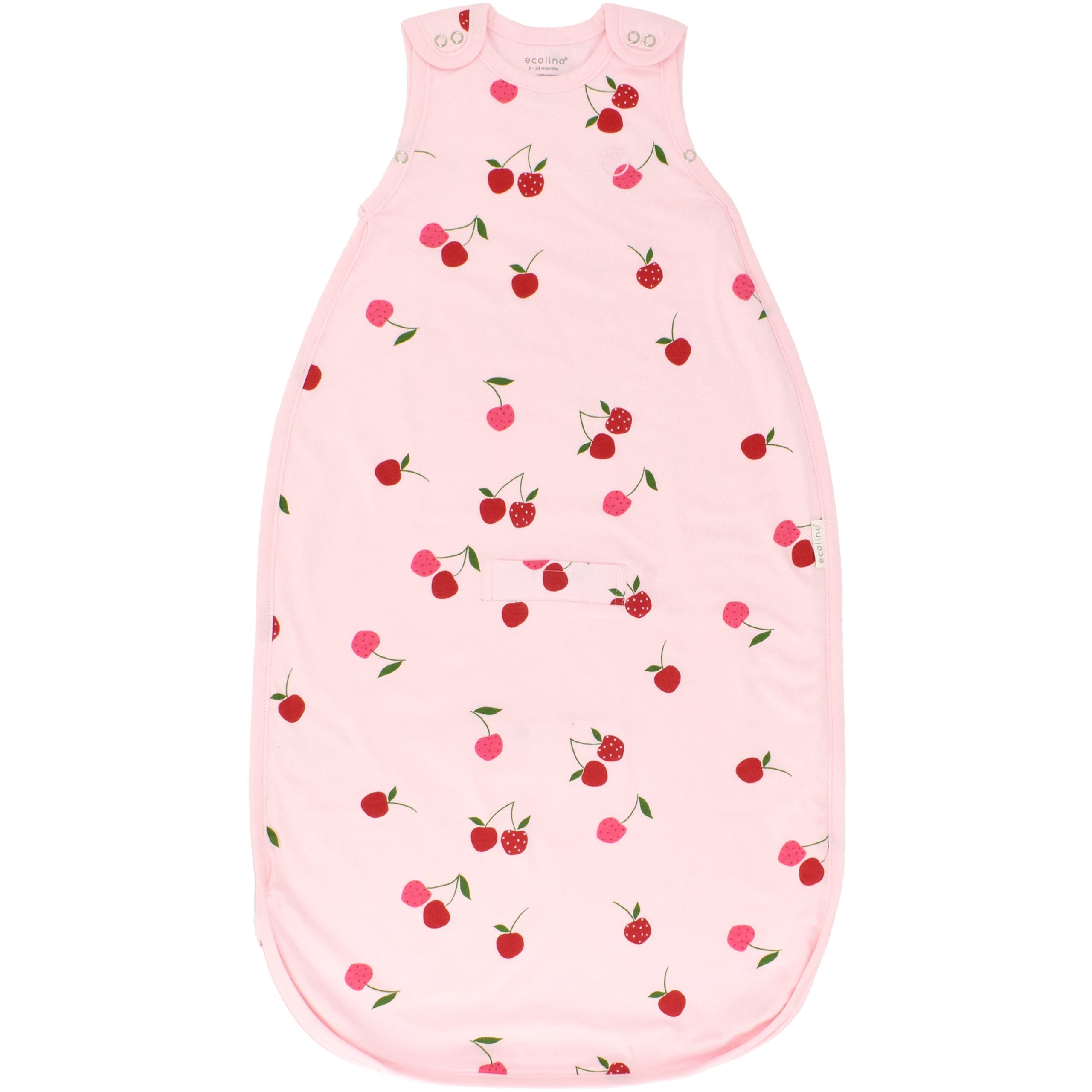 Ecolino Adjustable Toddler Sleep Bag, Organic Cotton, Universal Size: 2 - 4 Years, Cherry