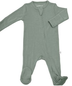 Imperfect Footie Pajamas, Merino Wool, Sage
