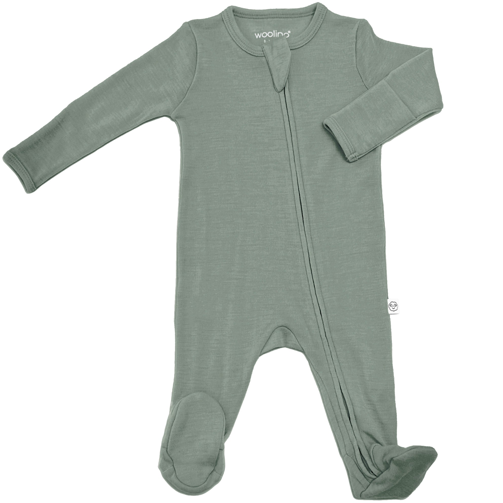 Imperfect Footie Pajamas, Merino Wool, Sage