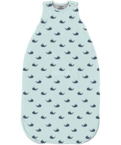 4 Season Ultimate Baby Sleep Bag, Merino Wool & Organic Cotton, Whales