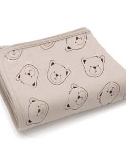 Toddler Blanket, 4 Season? Merino Wool & Organic Cotton Blanket, 52.5 x 40, Teddy Bear