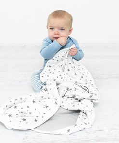 Imperfect BABY Blanket, 4 Season Stroller Merino Wool & Organic Cotton Blanket, 40 x 31.5, Star White
