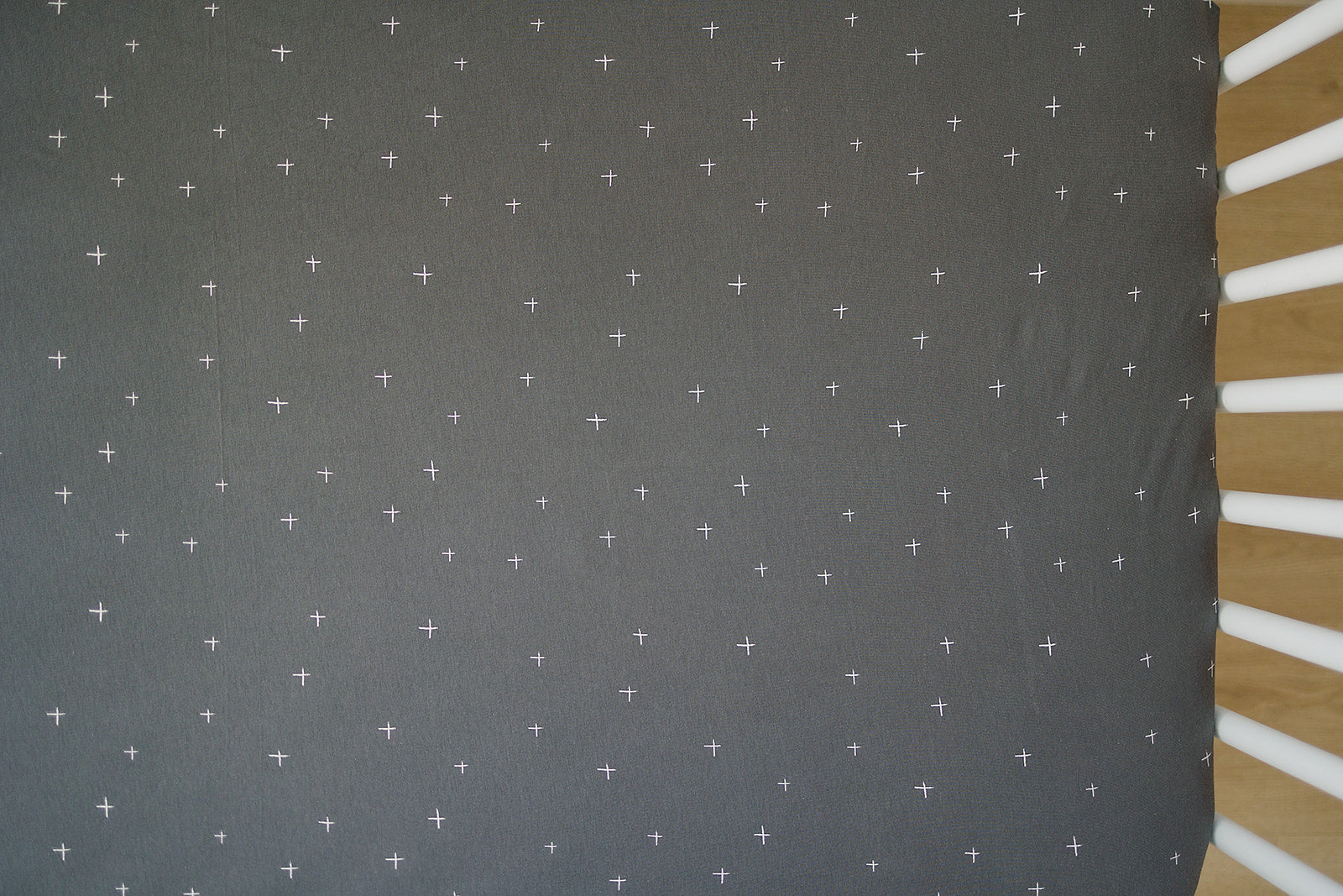 Ecolino Crib Sheet, 100% Organic Cotton, Slate Twinkle - Image 4