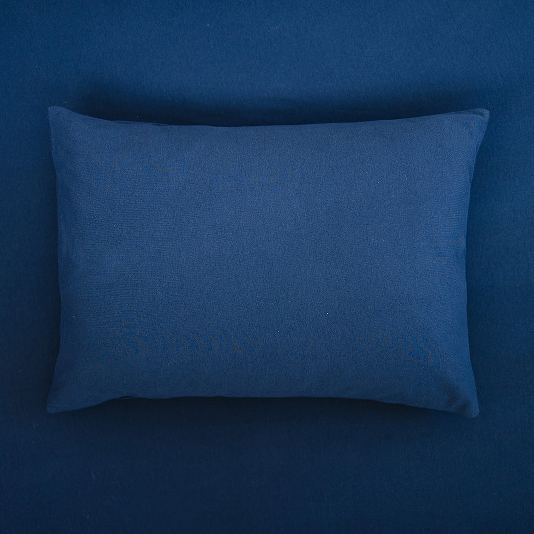 Ecolino Pillowcases, 100% Organic Cotton, 2 Pack, Navy Blue + Rainbow - Image 2