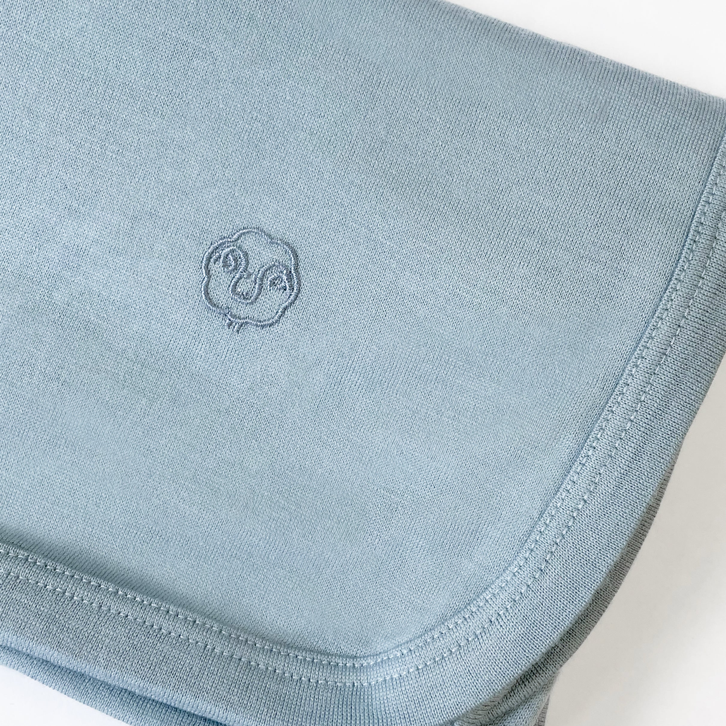 Swaddle Blanket, Merino Wool, Newborn to 3 Months, Blue - Image 5