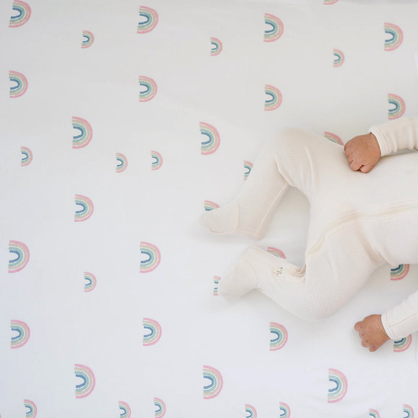 Ecolino Crib Sheet, 100% Organic Cotton, Rainbow - Image 3