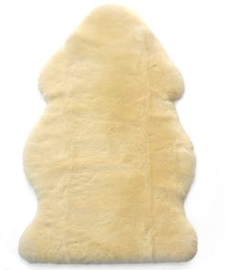 Sheepskin Rug for Babies, 100% Natural, Shorn Lambskin Wool, 2 x 3 Feet, Flax