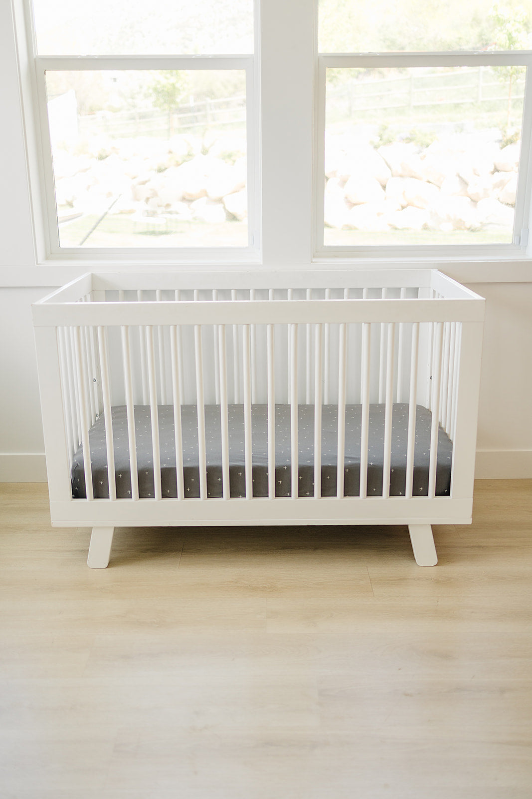 Ecolino Crib Sheet, 100% Organic Cotton, Slate Twinkle - Image 3