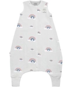 4 Season Baby Sleep Bag with Feet, Merino Wool & Organic Cotton, Rainbow