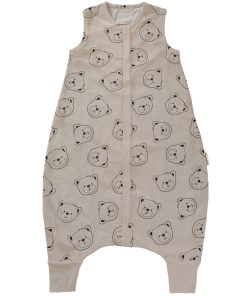 Imperfect 4 Season Baby Sleep Bag with Feet, Merino Wool & Organic Cotton, Teddy Bear