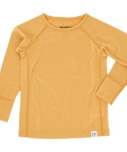 Imperfect Kids Merino Wool Base Layer, Long Sleeve Top, Honey
