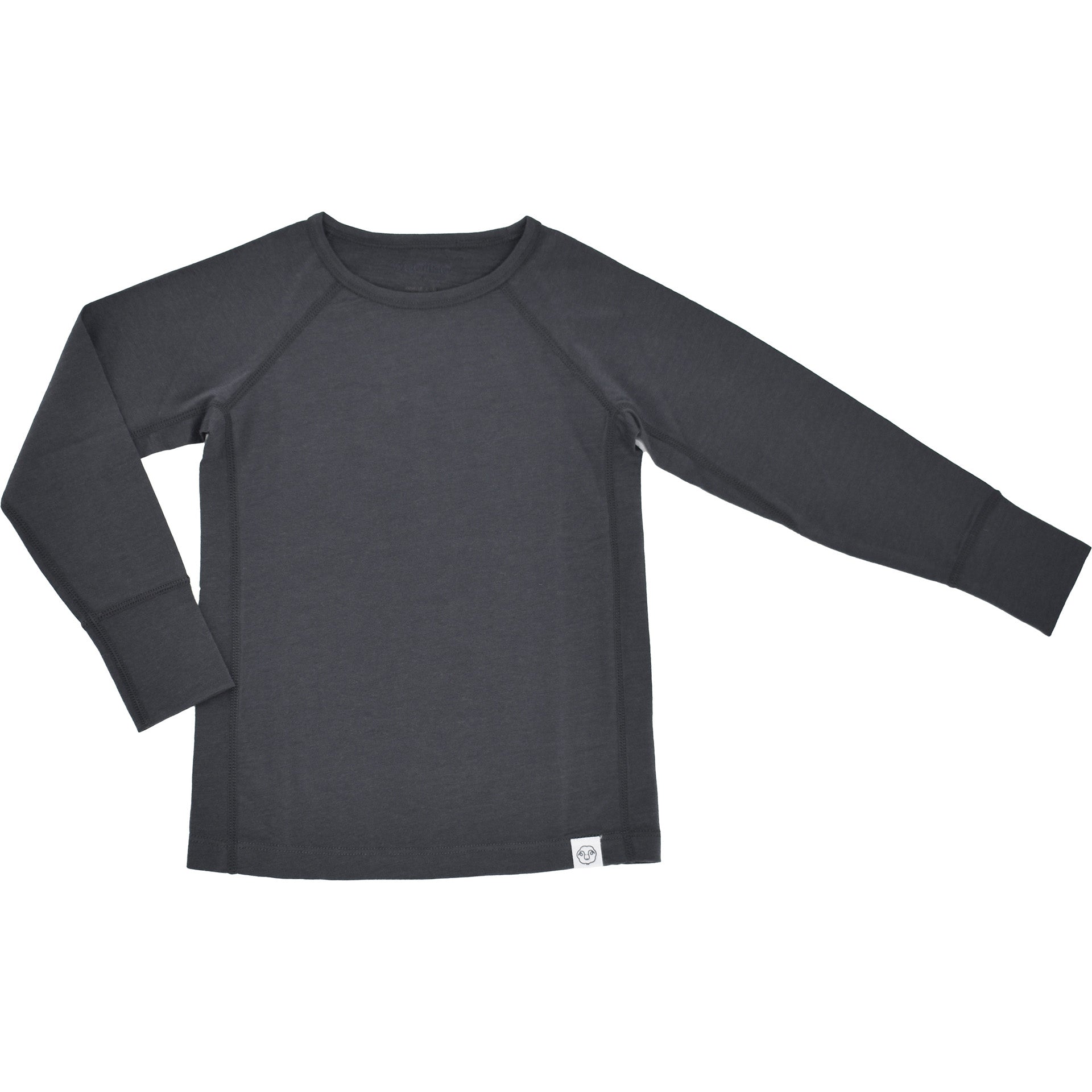 Kids Merino Wool Base Layer, Long Sleeve Top, Storm Gray - Image 5