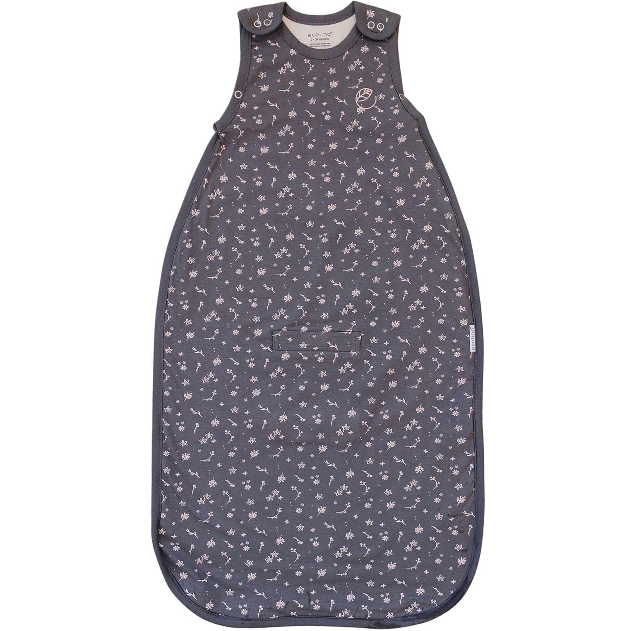 Ecolino Adjustable Baby Sleep Bag, Organic Cotton, Universal Size: 2 Months - 2 Years, Small Flower