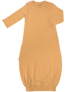 Baby Gown, Merino Wool, 0-6 Months, Honey