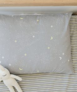 Imperfect Ecolino Pillowcases, 100% Organic Cotton, 2 Pack, Milky Way + Stripes
