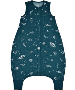 Imperfect 4 Season Baby Sleep Bag with Feet, Merino Wool & Organic Cotton, Space GLOW IN THE DARK