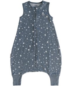 4 Season Baby Sleep Bag with Feet, Merino Wool & Organic Cotton, Star Gray