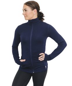 Women's Merino Natural Fleece Full-Zip Jacket, Cosmic Blue