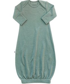Baby Gown, Merino Wool, 0-6 Months, Sage