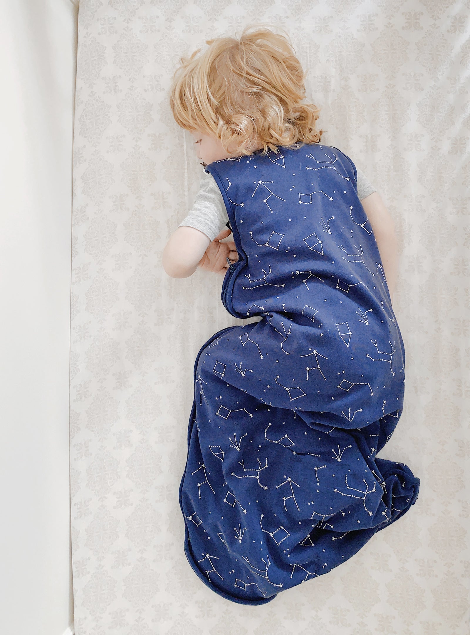 Imperfect 4 Season Big Kid Sleep Bag, Merino Wool & Organic Cotton, 4 - 6 Years, Night Sky - Image 2