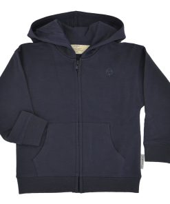 Kids Merino Wool Hoodie, Blueberry