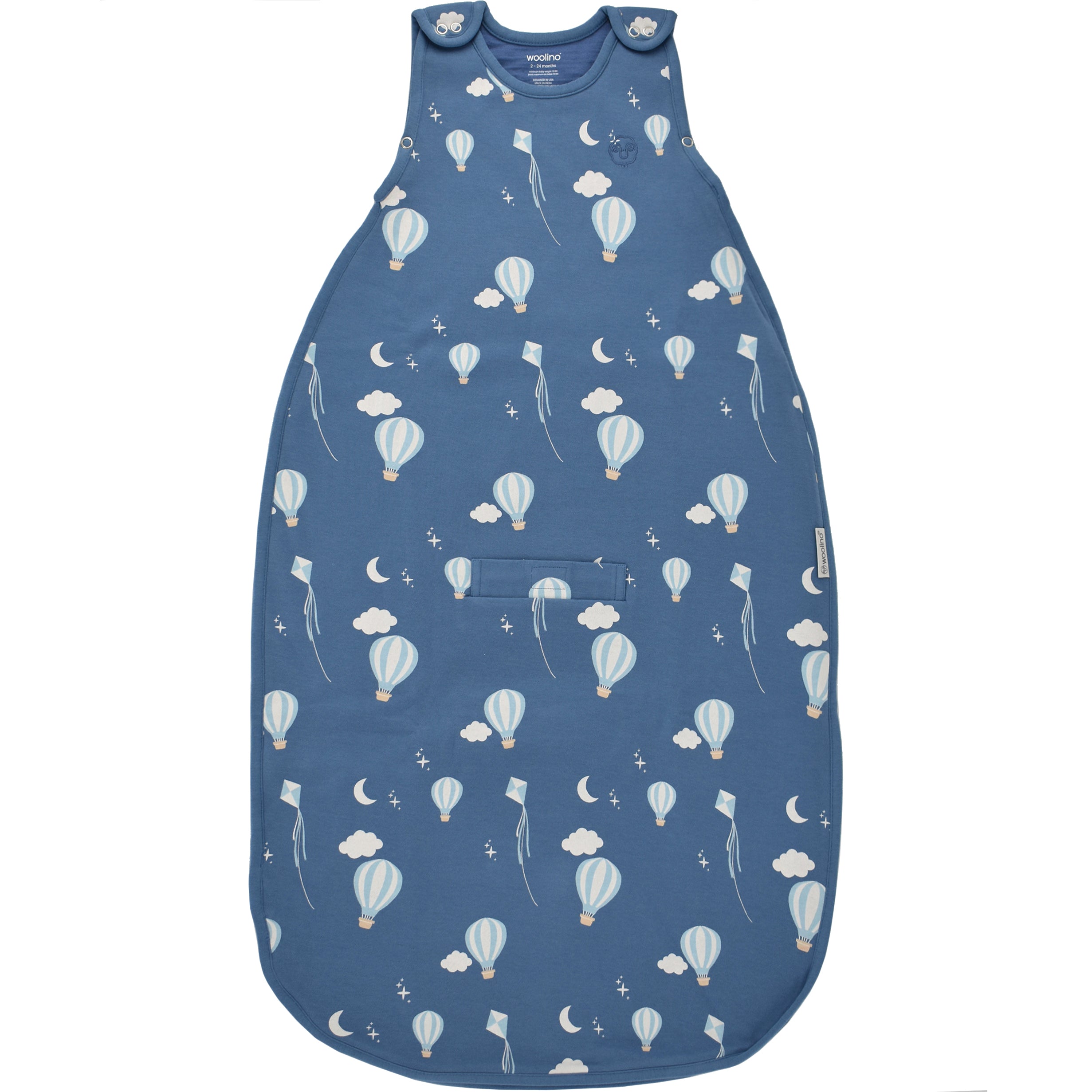 IMPERFECT 4 Season Ultimate Baby Sleep Bag, Merino Wool & Organic Cotton, Hot Air Balloon