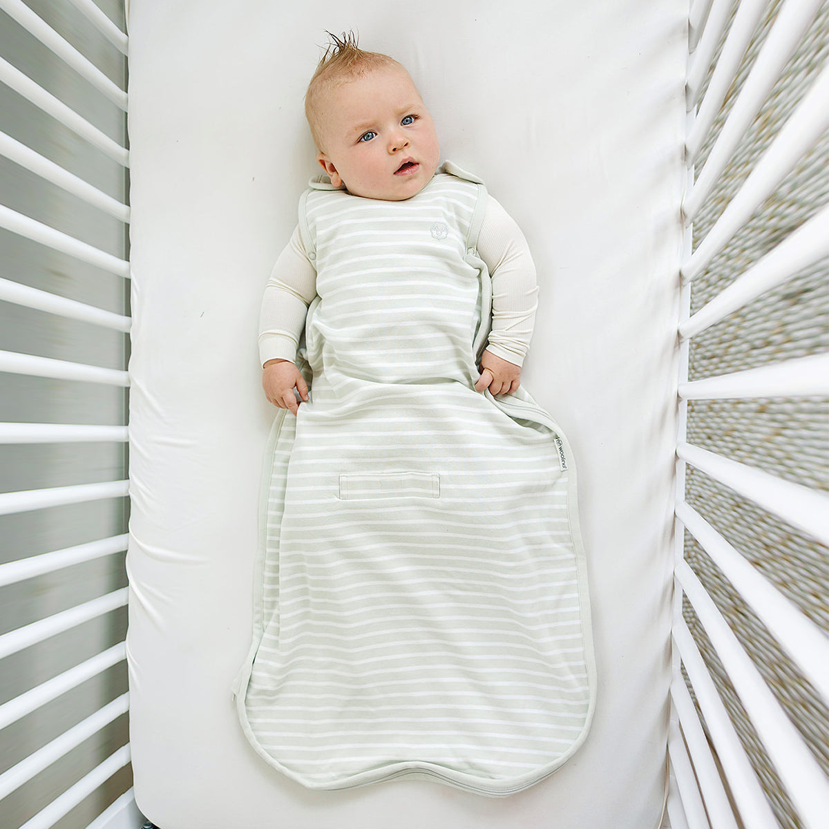 4 Season Ultimate Baby Sleep Bag, Merino Wool & Organic Cotton, Birch Gray - Image 2