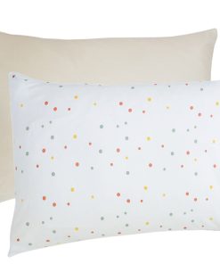 Ecolino Pillowcases, 100% Organic Cotton, 2 Pack, Oat + Dots