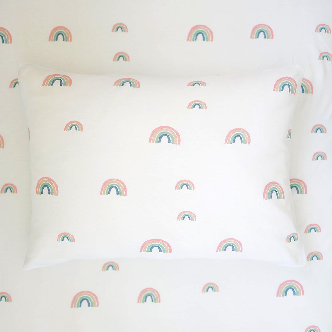 Ecolino Pillowcases, 100% Organic Cotton, 2 Pack, Navy Blue + Rainbow - Image 3