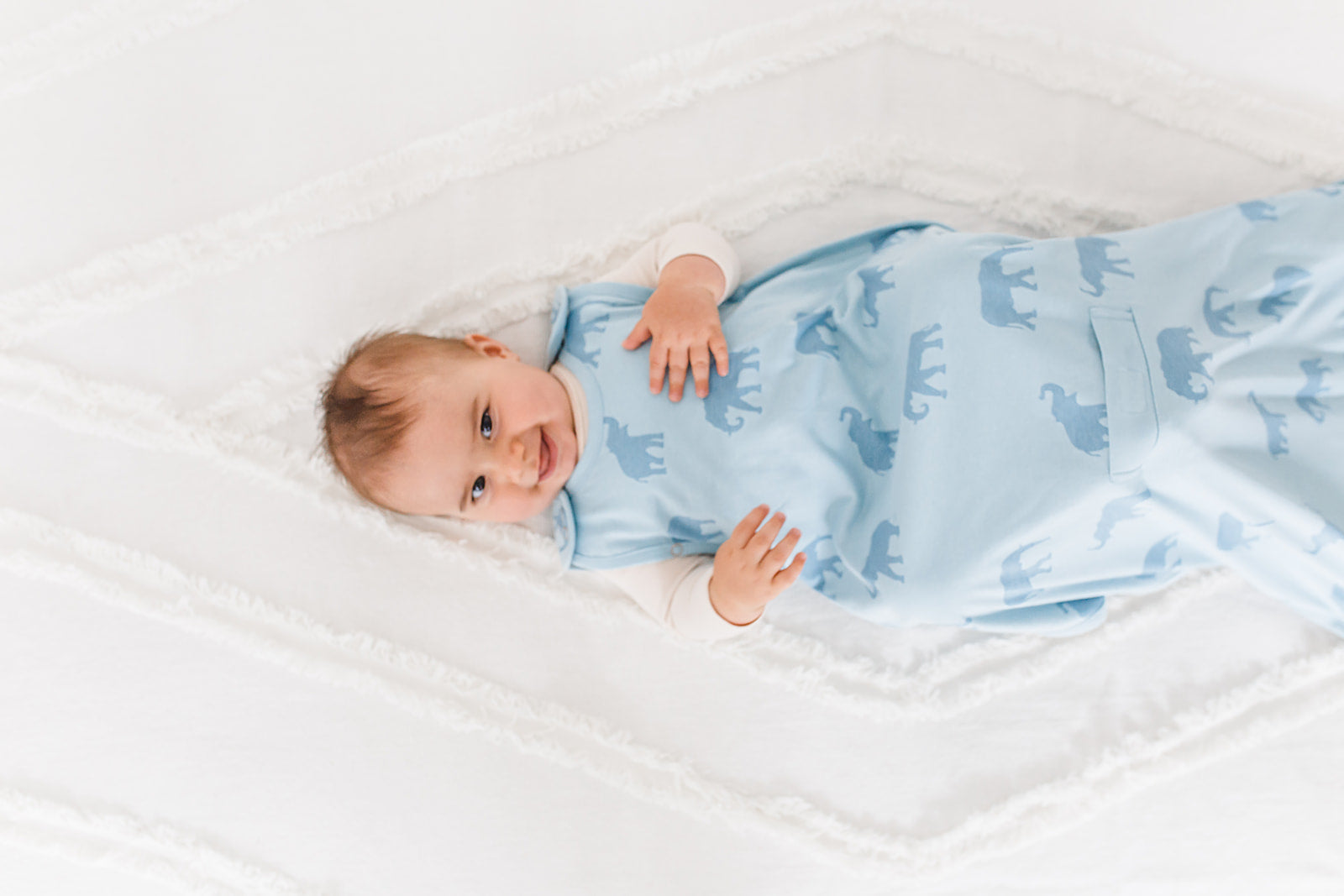 Ecolino Adjustable Baby Sleep Bag, Organic Cotton, Universal Size: 2 Months - 2 Years, Elephant - Image 4