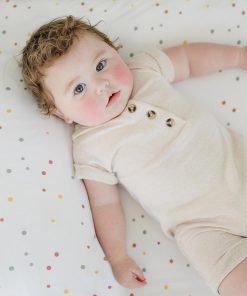 Imperfect Ecolino Crib Sheet, 100% Organic Cotton, Dots