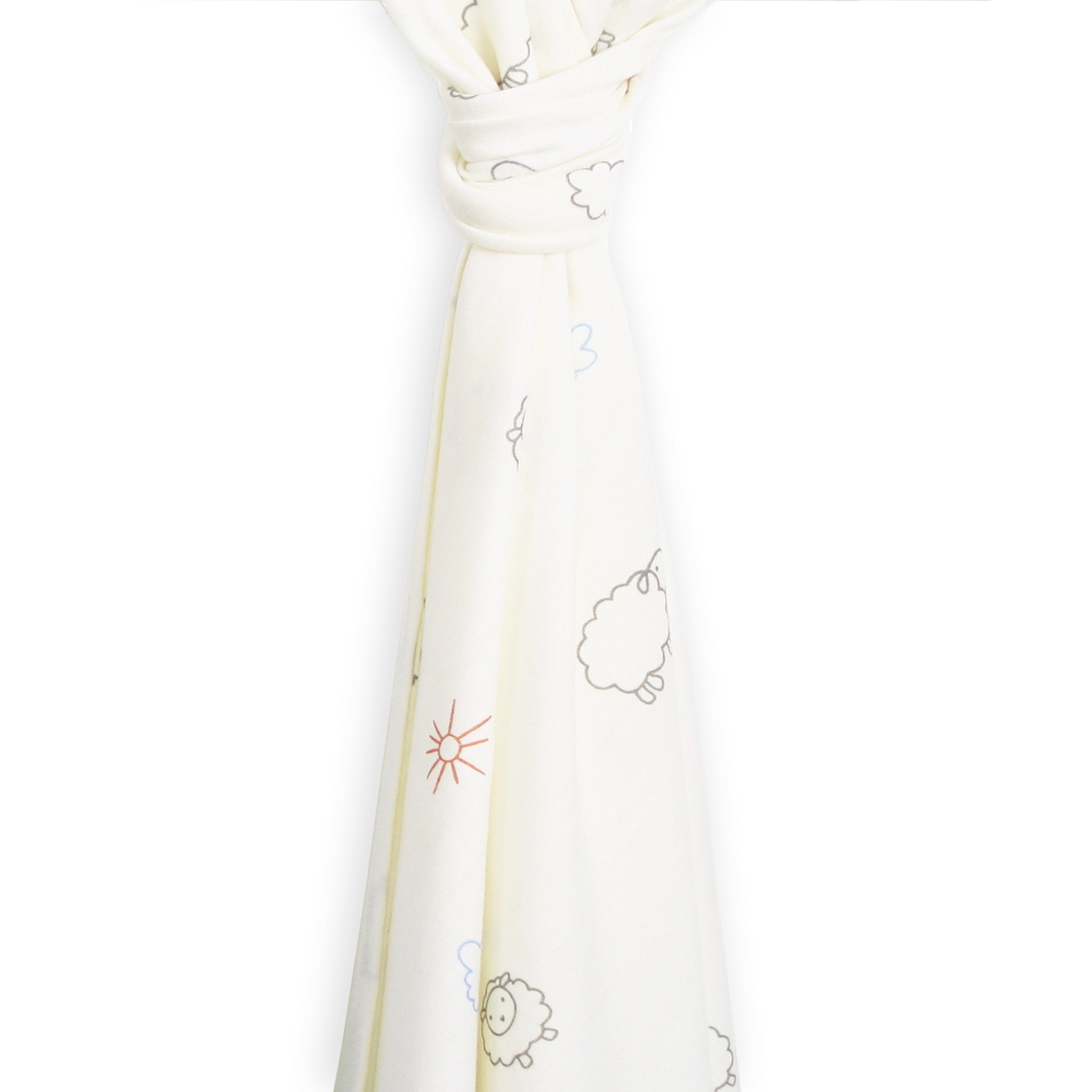 Swaddle Blanket, Merino Wool, Newborn to 3 Months, Sheep